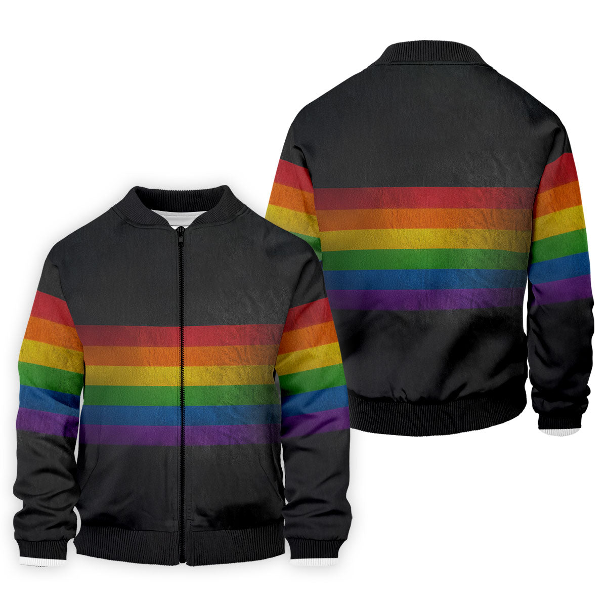 Pride Rainbow Flag Retro Golf Shirt, LGBTQ Month Polo Shirts For Men, Golf Shirts For Men
