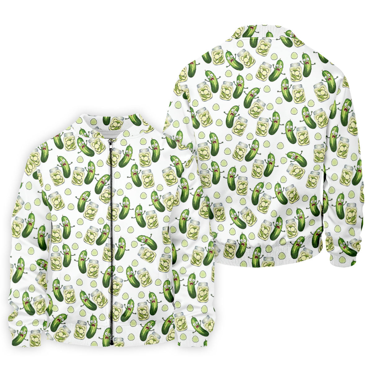 Funny Pickle Hawaiian Golf Shirt, Cartoon Style Men's Golf Shirt, Polo Shirts For Men