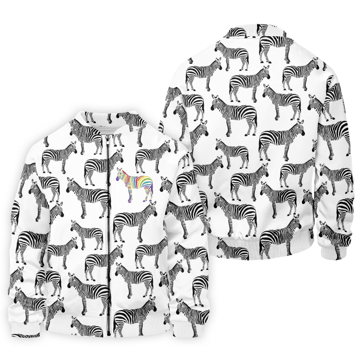 Rainbow Zebra Be Yourself Pride Month Support Golf Tops For Men, LGBT Community Polo Shirts For Men