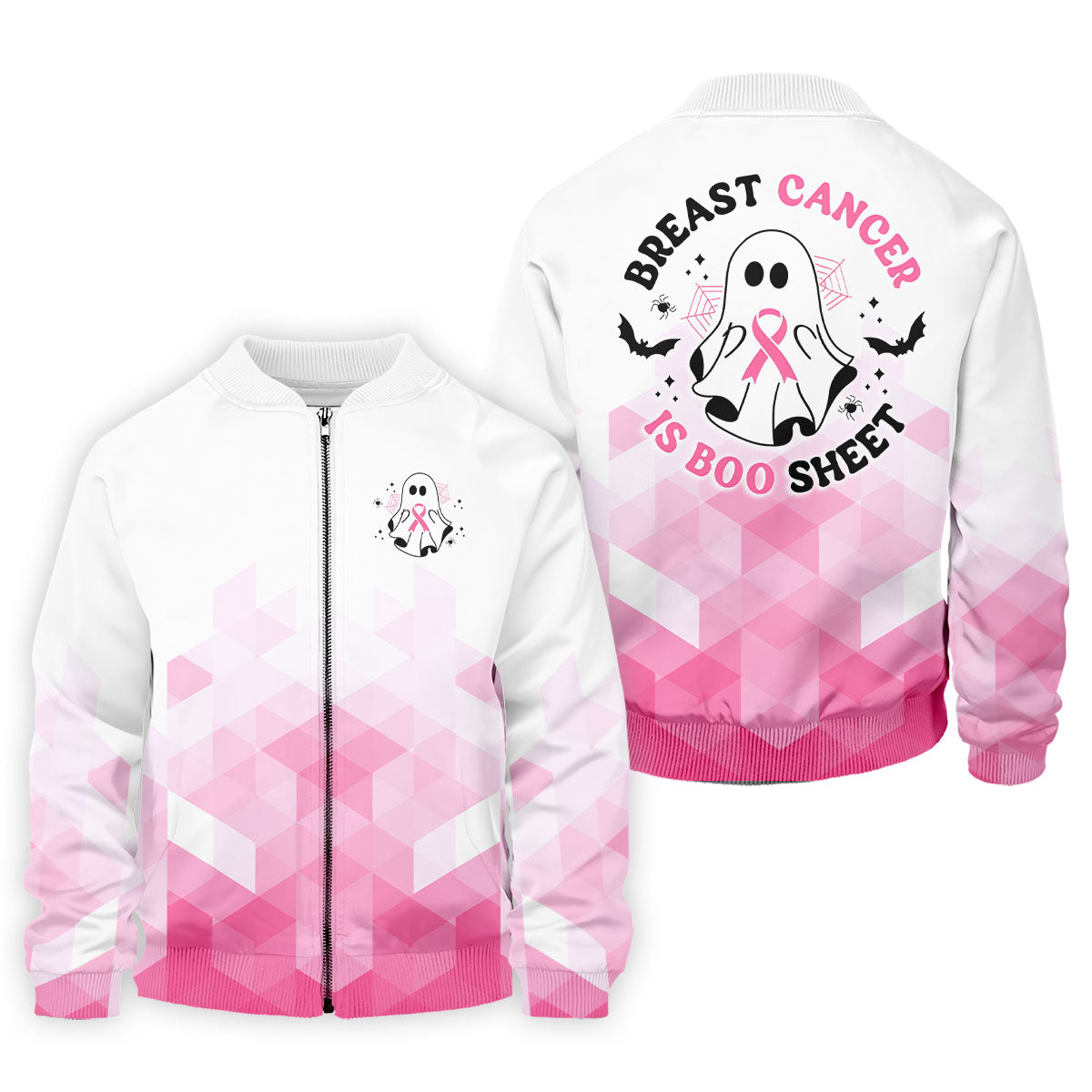 Breast Cancer Is Boo Sheet Ghost Horror Character Polo Shirt, Mens Golf Polo, Printed Golf Shirts