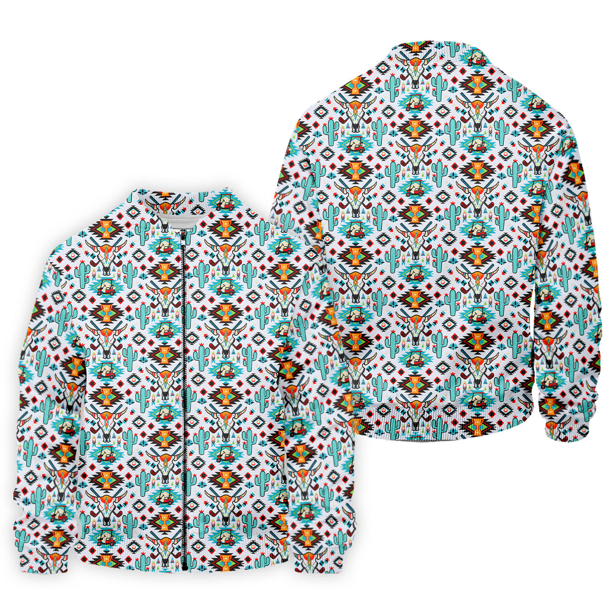 Southwestern Golf Pattern Polo Shirt, Golf Polo Shirts For Men, Mens Golf Apparel