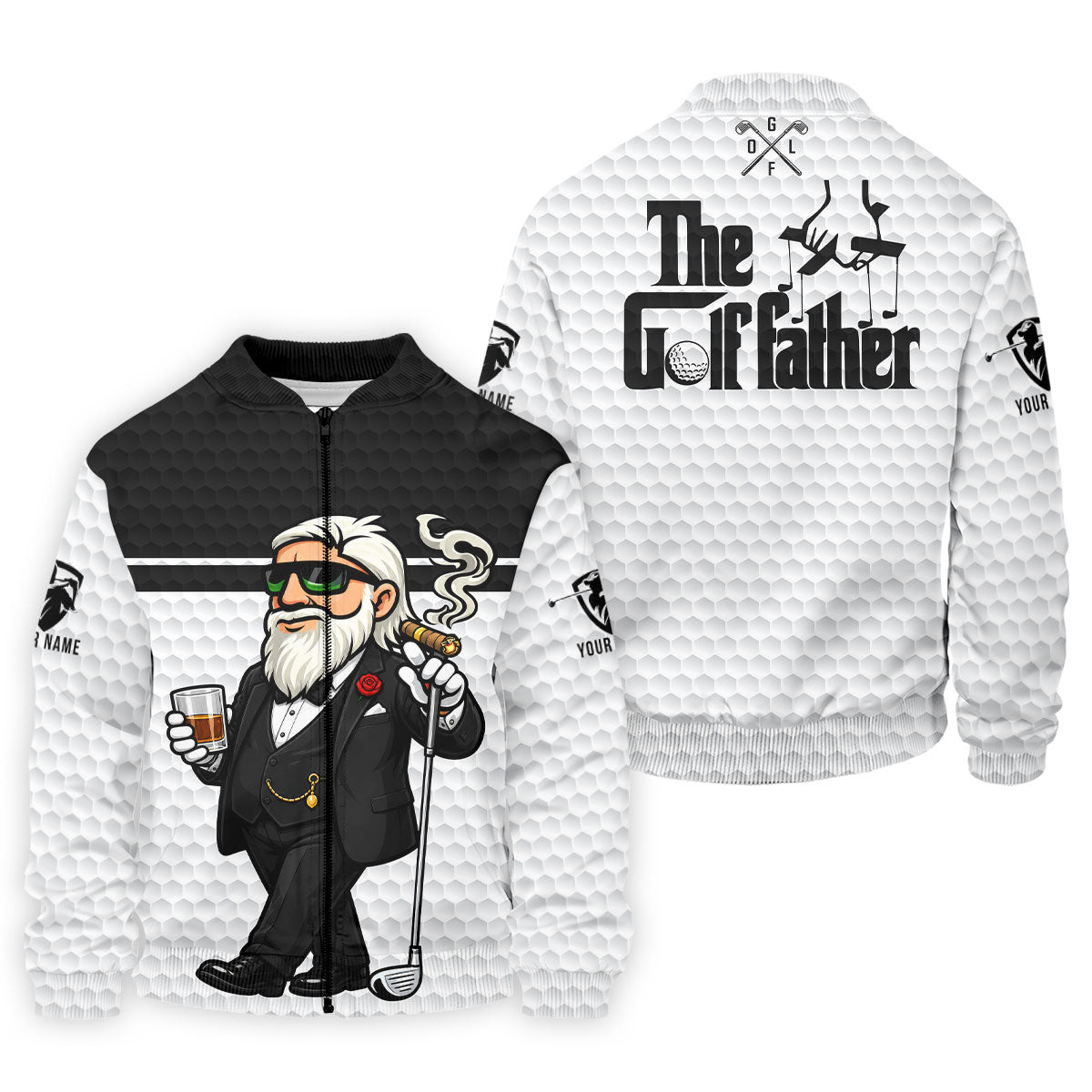 The Golf Father Golf Man Golf Ball Pattern Funny Golf Shirts, Father's Day Golf Shirt, Golf Gift For Dad