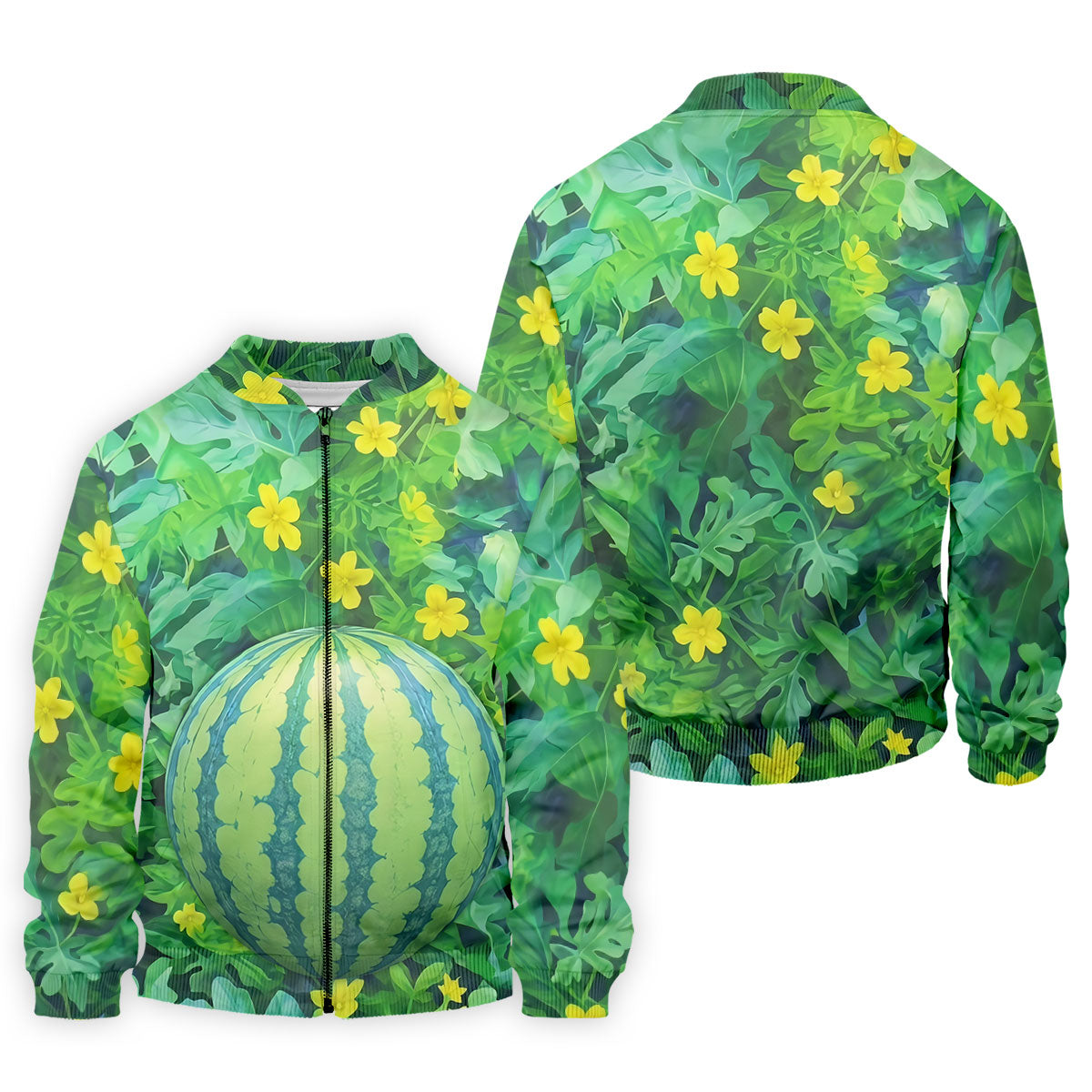 Funny Watermelon Belly Illusion Golf Polo Shirt, Mens Golf Polo, Hawaiian Golf Shirt