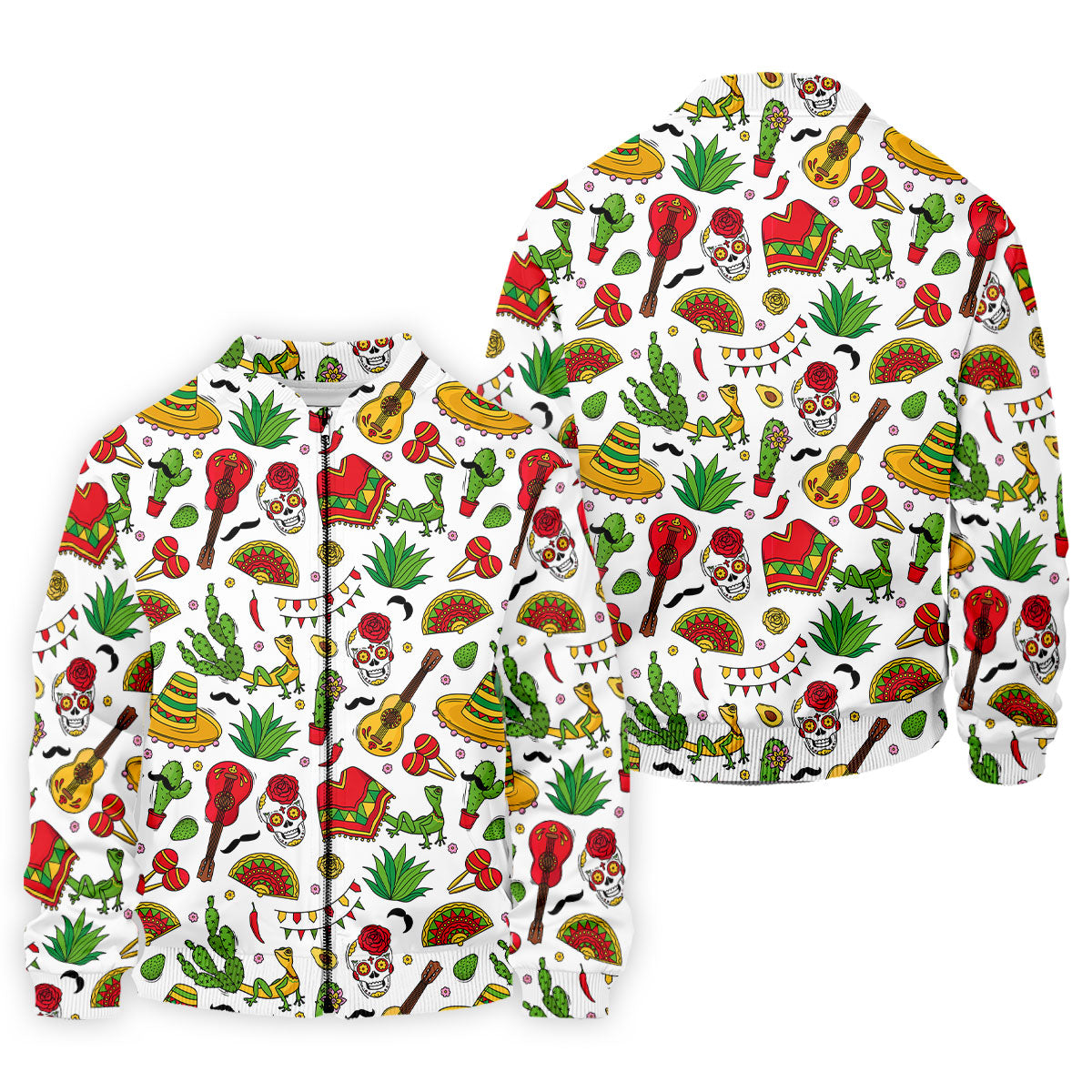 Mexican Instruments Funny Cacti Golf Tops For Men, Cinco De Mayo Celebration Golf Shirts For Men