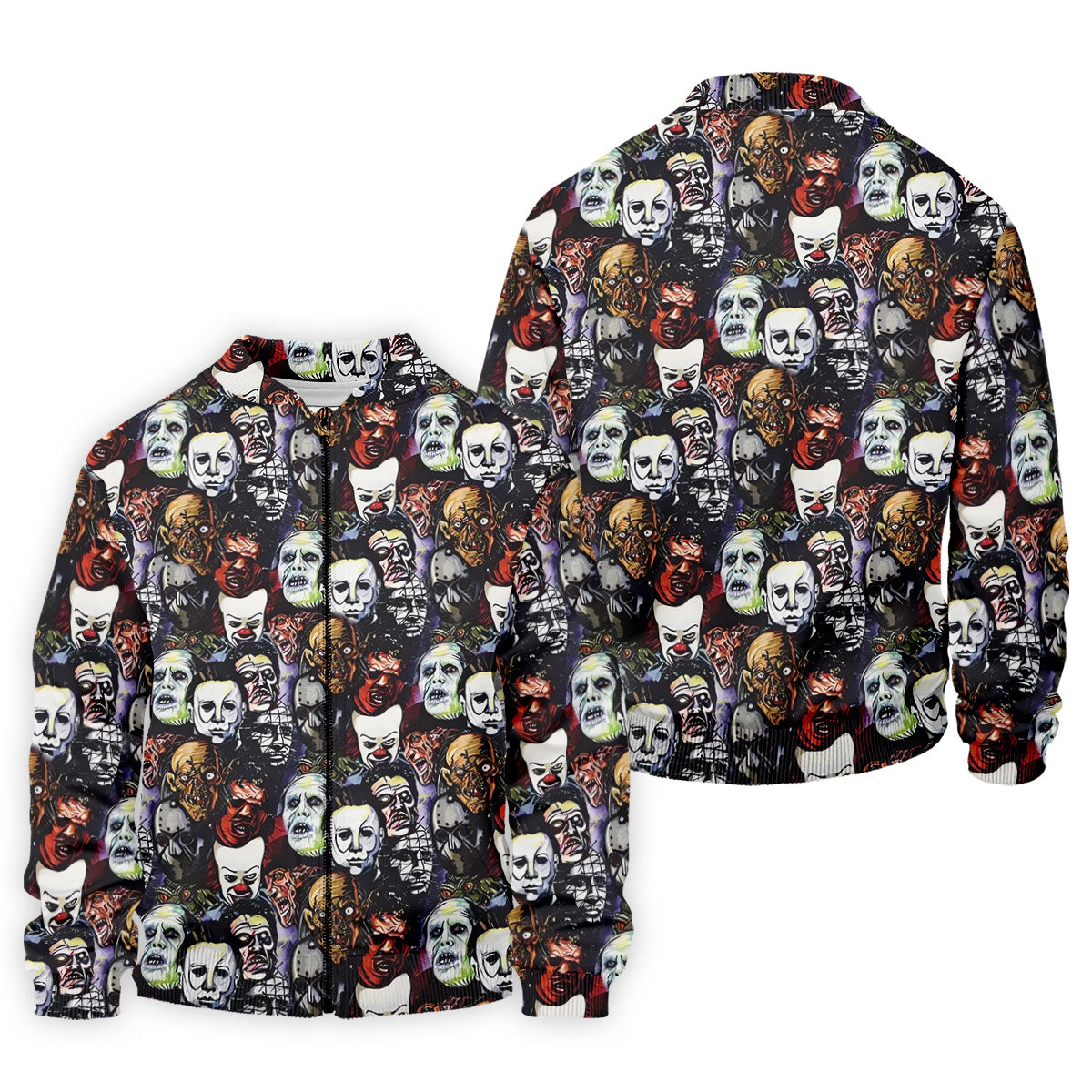 Horror Character Movie Villain Collage Golf Polo Shirt, Men's Golf Polo, Hawaiian Golf Shirt
