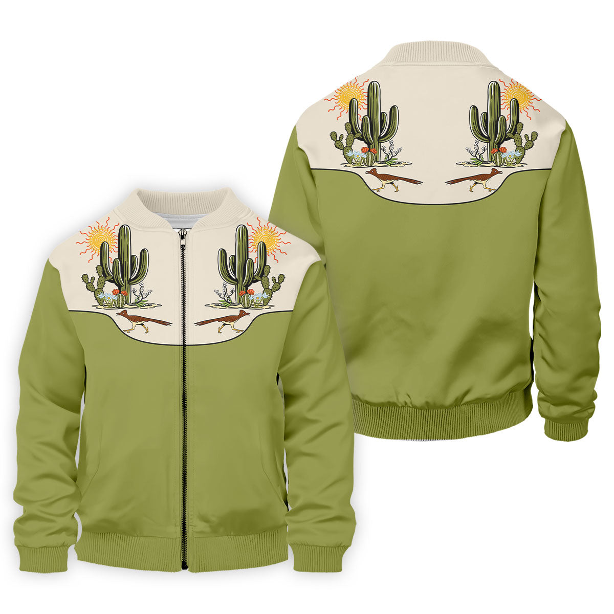 Desert Cactus Roadrunner Golf Polo Shirt, Golf Polo Shirts For Men, Hawaiian Golf Shirt