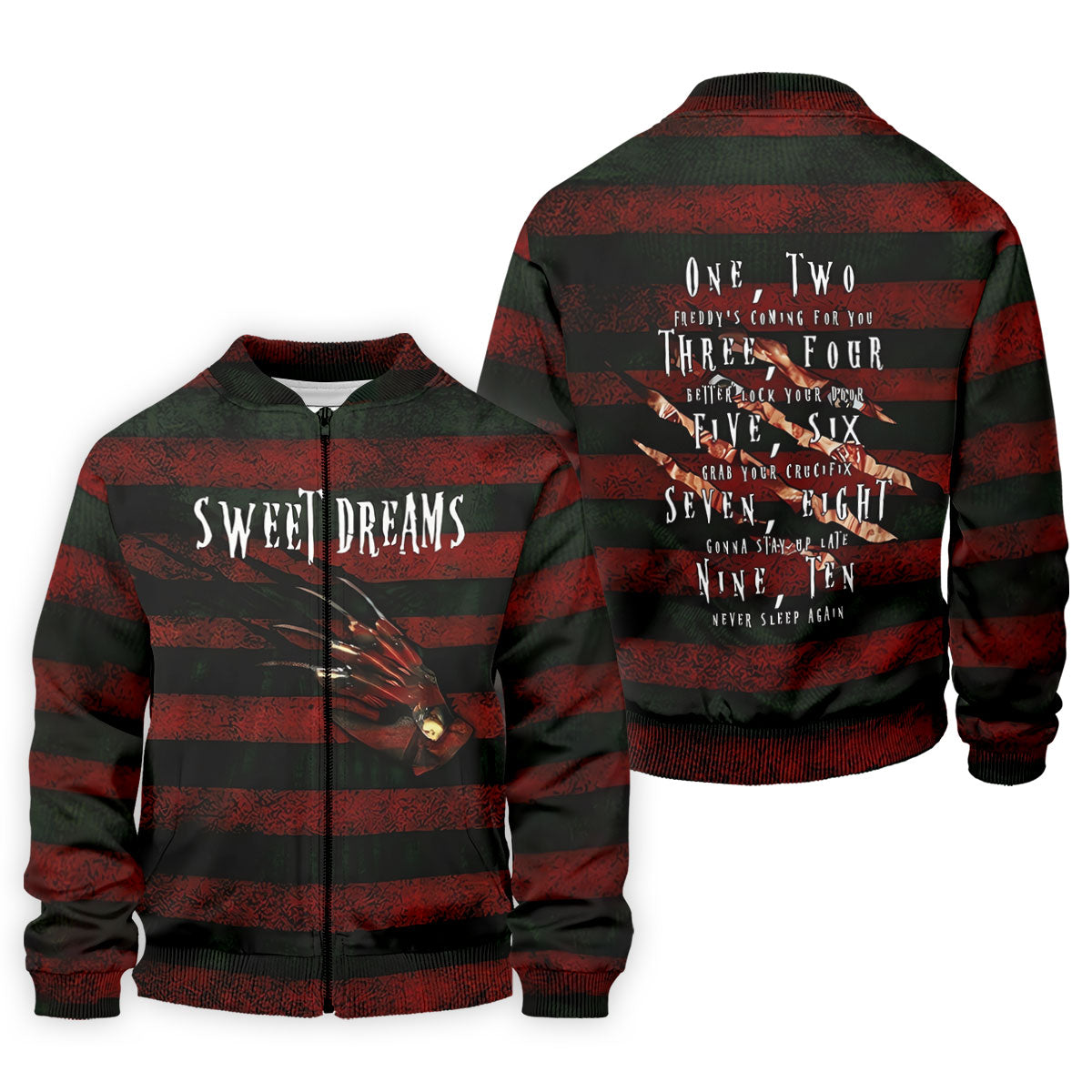 Sweet Dreams Freddy Horror Character Golf Polo Shirt, Printed Golf Shirts, Men's Golf Shirt