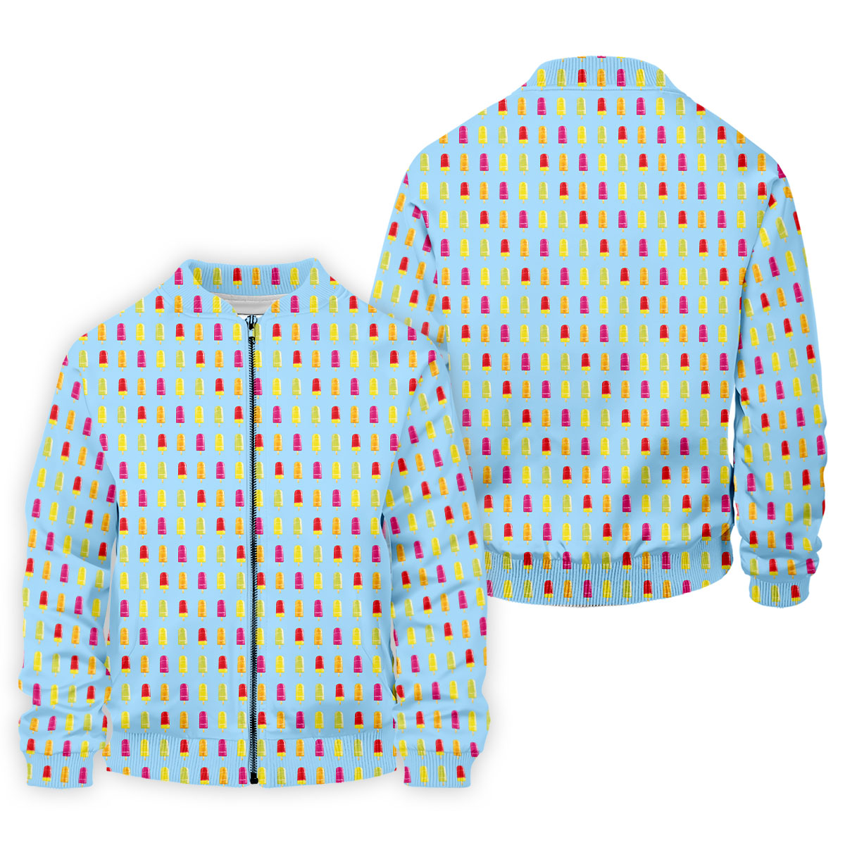 Colorful Popsicle Summer Pattern Golf Shirt, Mens Golf Polo, Printed Golf Shirts