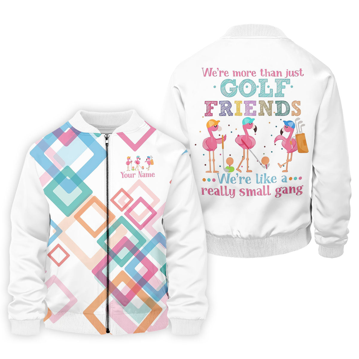 Personalized Flamingo Golf Polo Shirt, Golf Shirts For Men, Mens Golf Polo