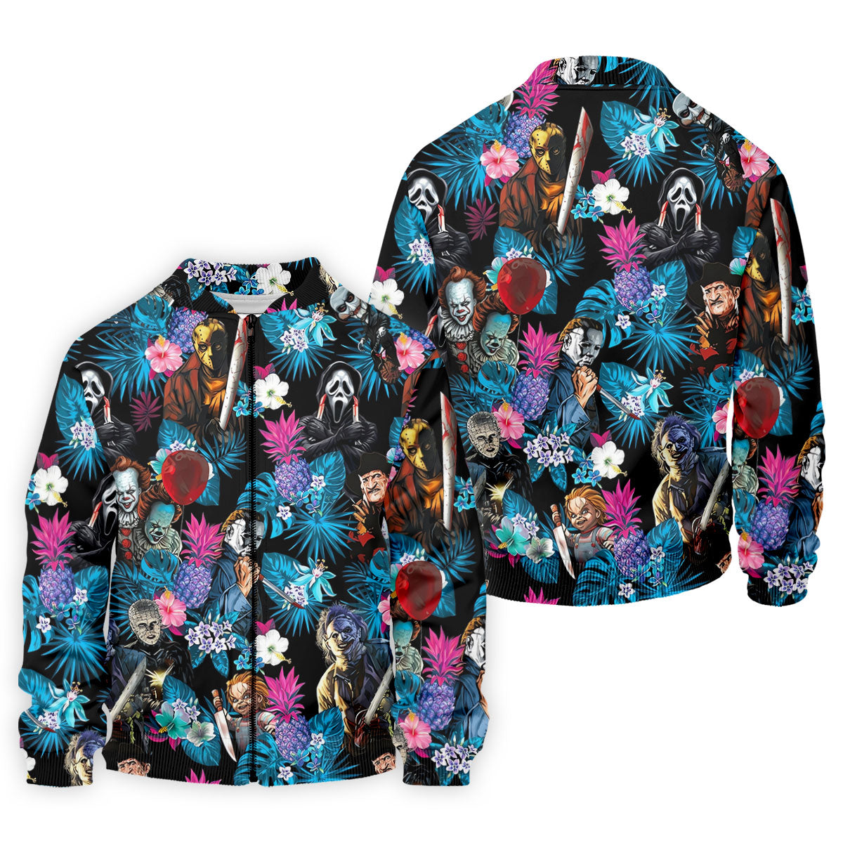 Tropical Horror Character Halloween Golf Shirt, Golf Shirts For Men, Mens Golf Apparel