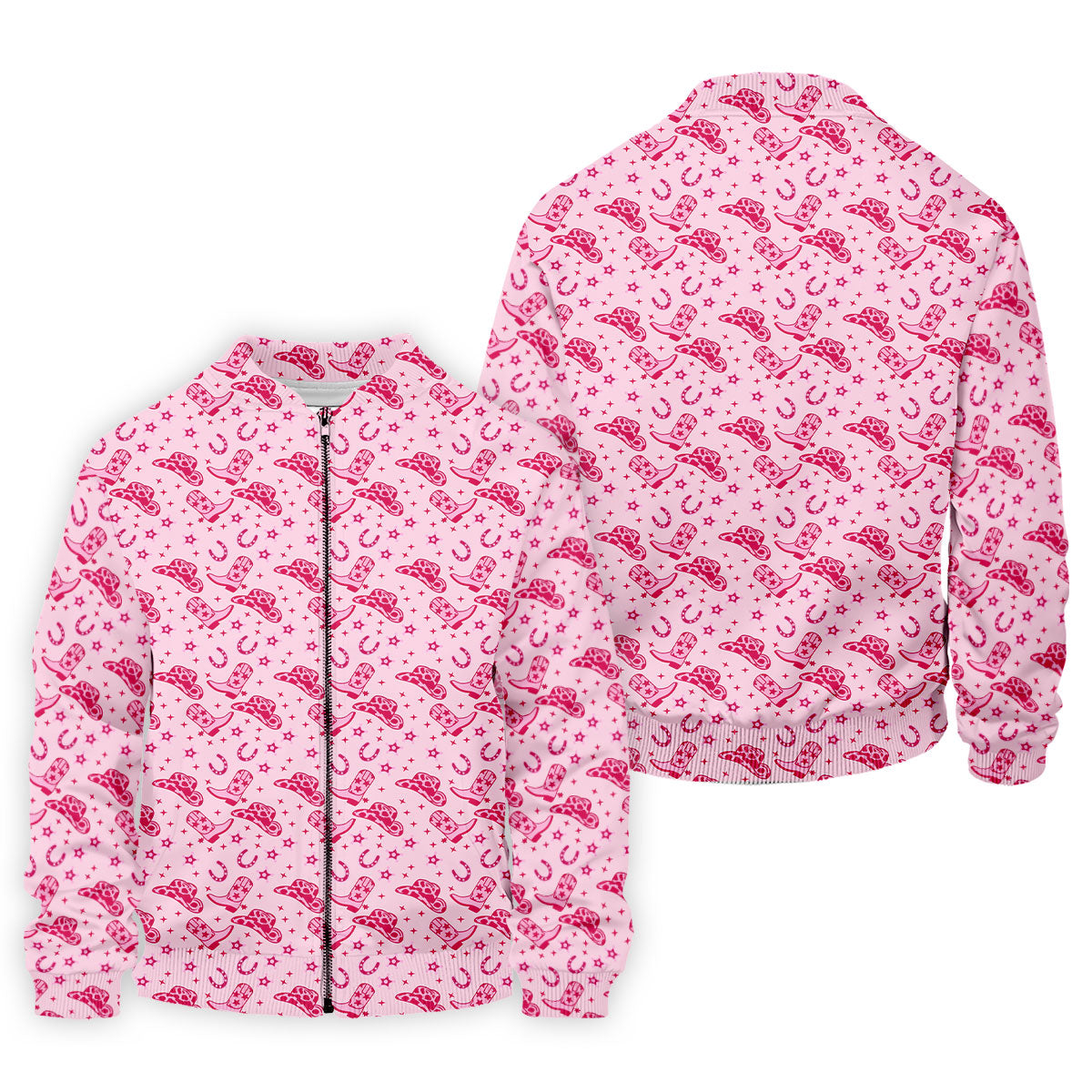Pink Cowgirl Boots Hat Pattern Hawaiian Golf Shirt, Golf Polo Shirts For Men, Mens Golf Apparel