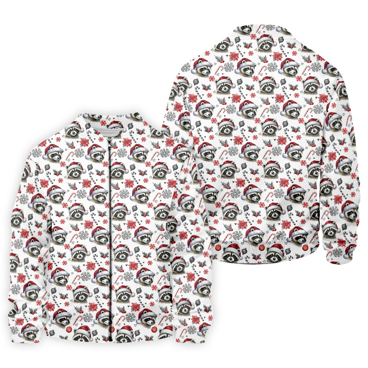 Christmas Raccoon Santa Hat Golf Polo Shirt, Mens Golf Polo, Golf Apparel For Men