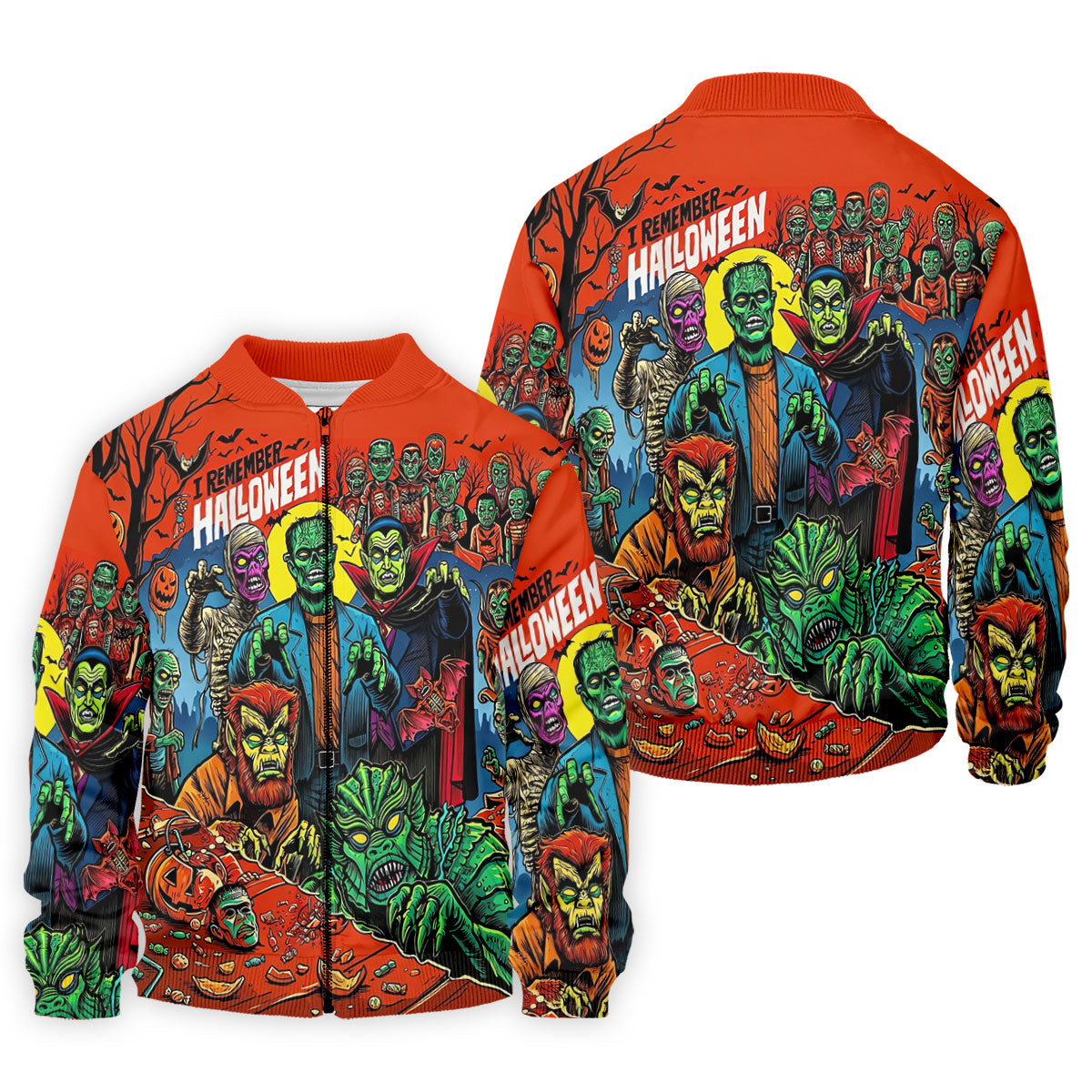 I Remember Halloween Classic Monster Golf Polo Shirt, Men's Golf Shirts, Hawaiian Golf Shirt
