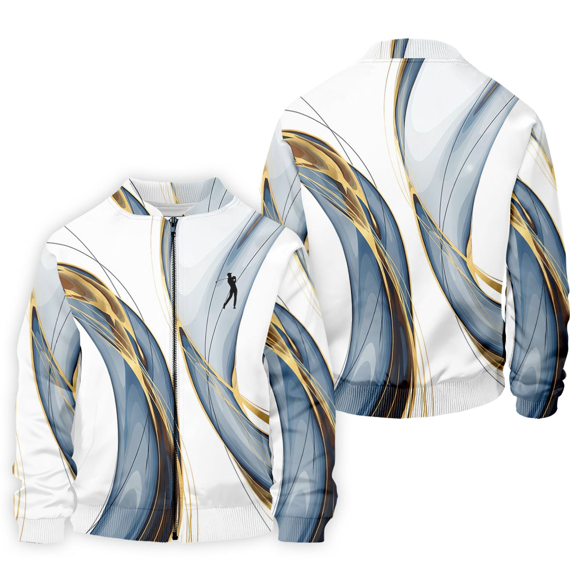Abstract Line Art Retro Golf Shirt, Golf Shirts For Men, Polo Shirts For Men, Golf Gift For Men