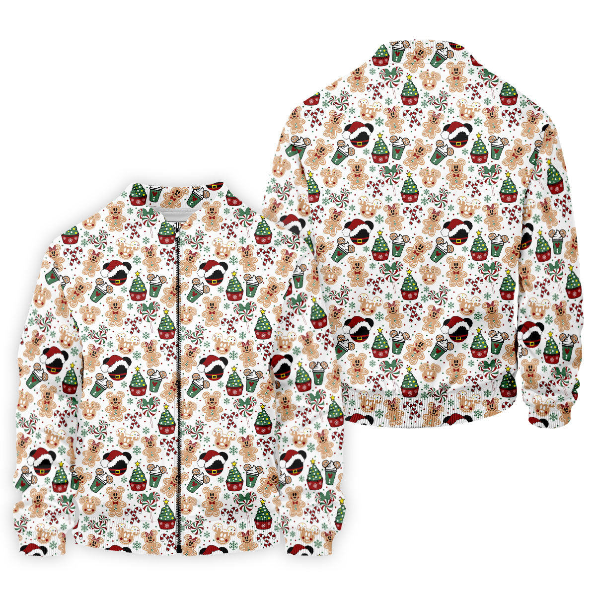 Christmas Sweets Pattern Golf Tops For Men, Cartoon Print Polo Shirts For Men, Christmas Golf Shirt, Golfing Apparel