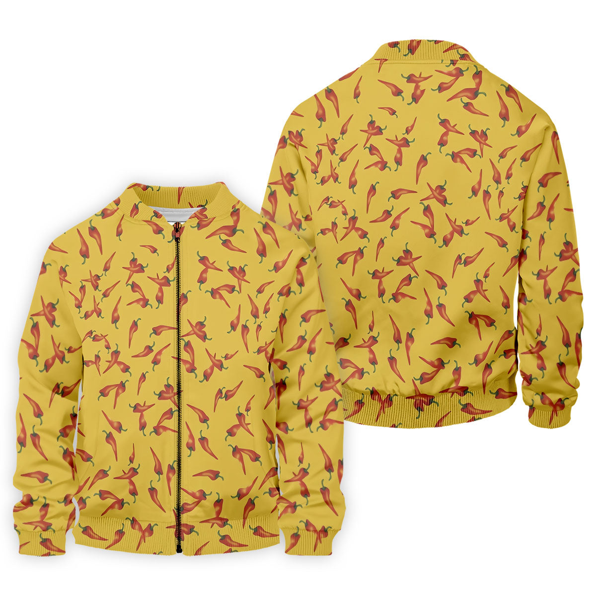 Red Chilli Yellow Hawaiian Golf Shirt, Summer Vibe Golf Shirts For Men, Polo Shirts For Men