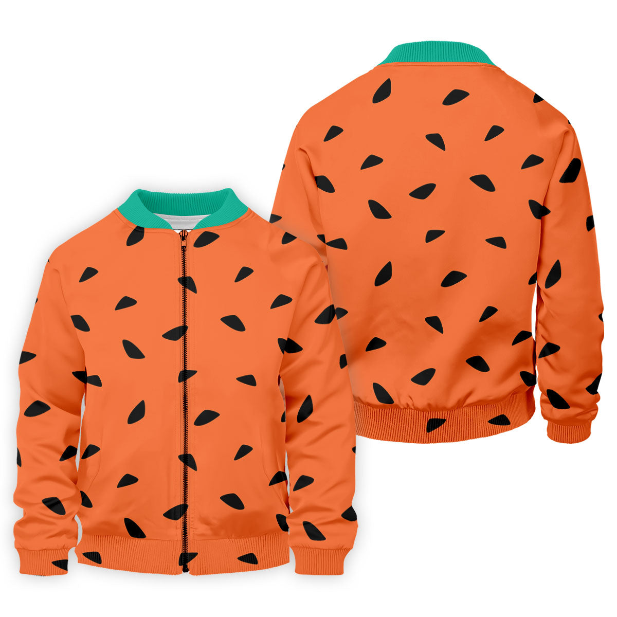 Watermelon Slice Polo Shirt, Orange Summer Design, Golf Shirts For Men