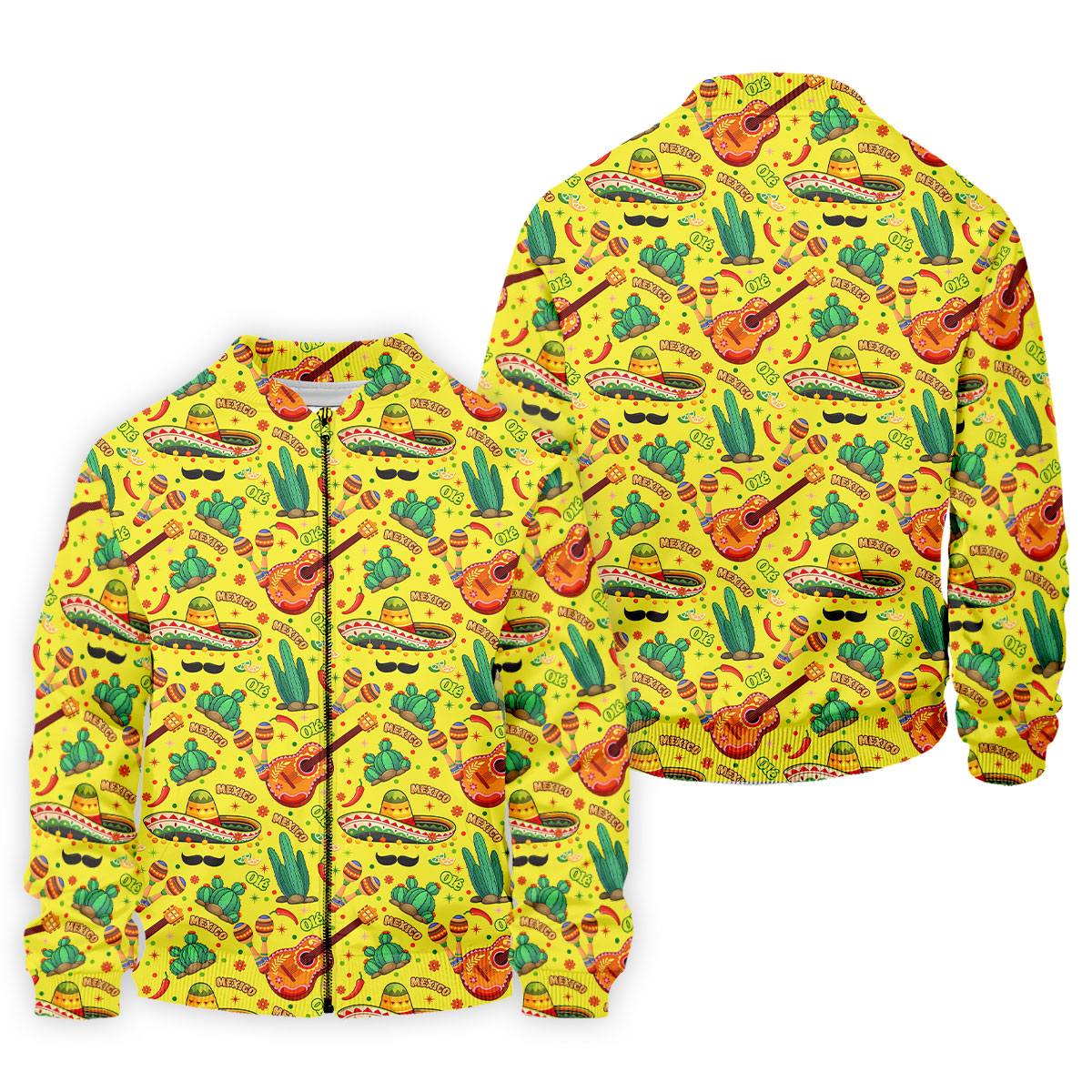 Olé Mexico Mexican Instruments Golf Tops For Men, Cinco De Mayo Celebration Golf Shirts For Men