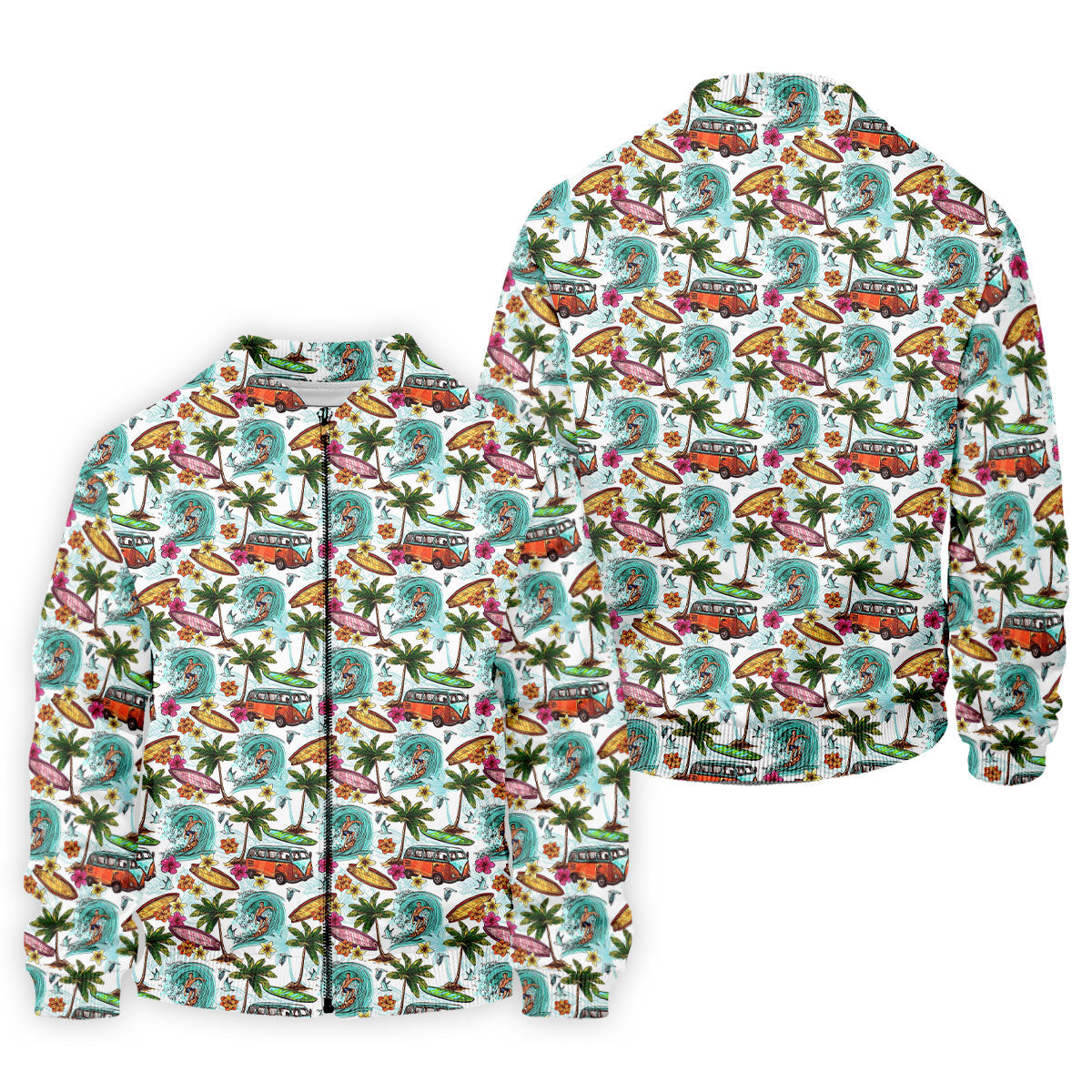 Tropical Trip Big Wave Riders Hawaiian Golf Shirt, Polo Shirts For Men, Golfing Apparel