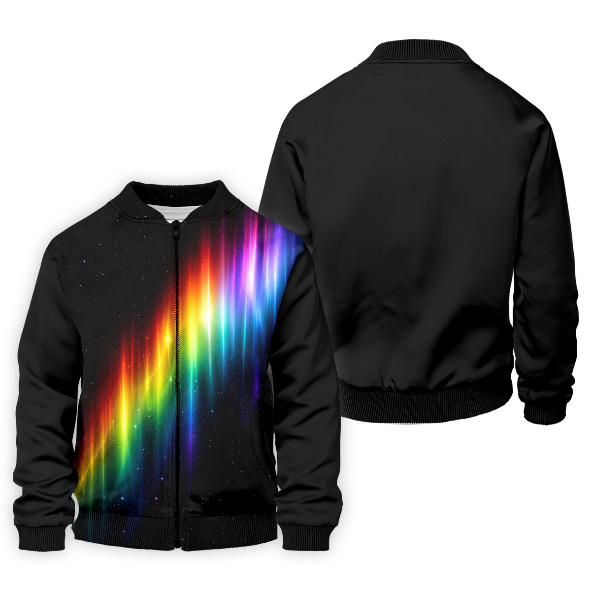 Rainbow Galaxy LGBT Support Gradient Golf Tops For Men, Pride Month Golf Shirts For Men