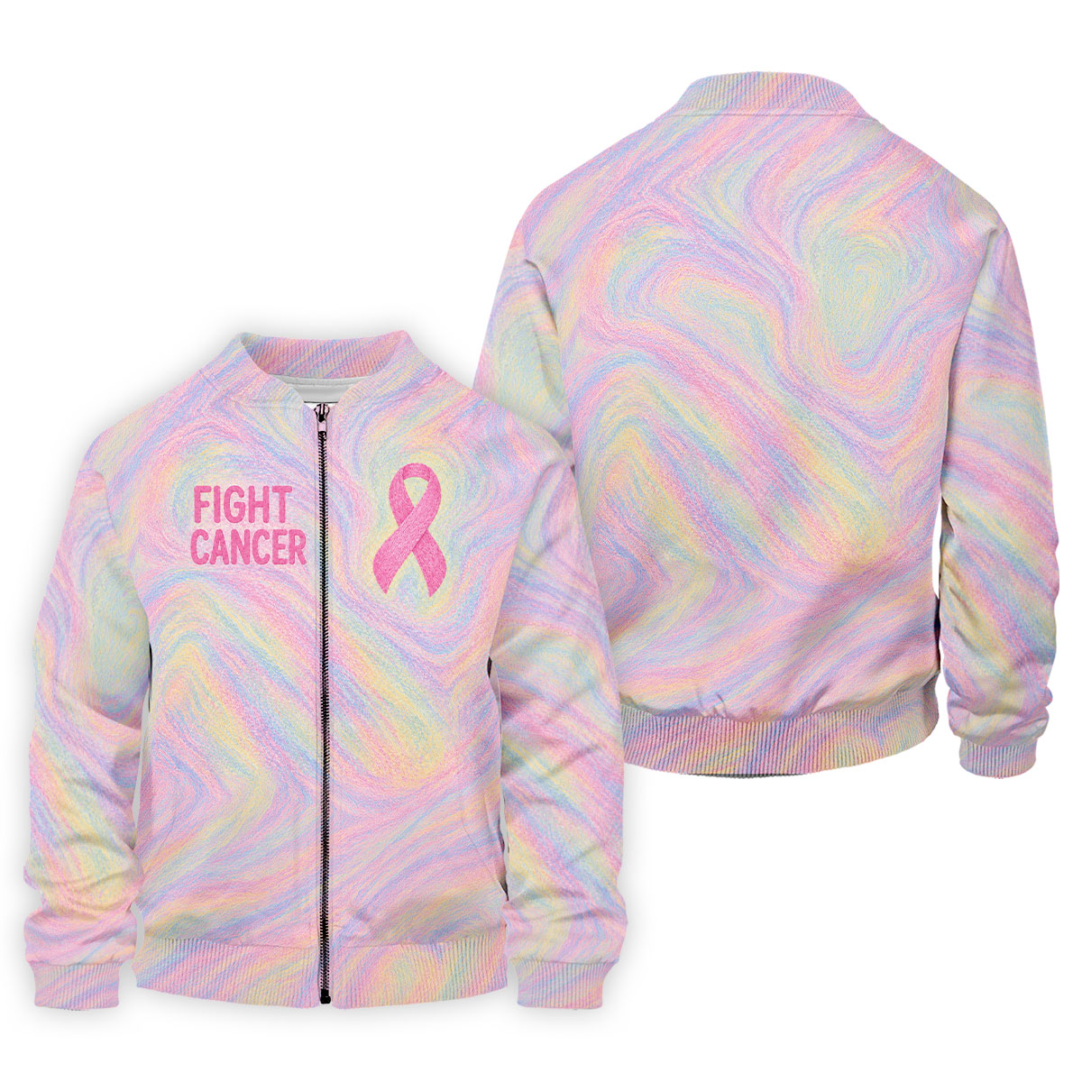 Fight Cancer Pink Ribbon Breast Cancer Polo Shirt, Golf Shirts For Men, Mens Polo Shirts