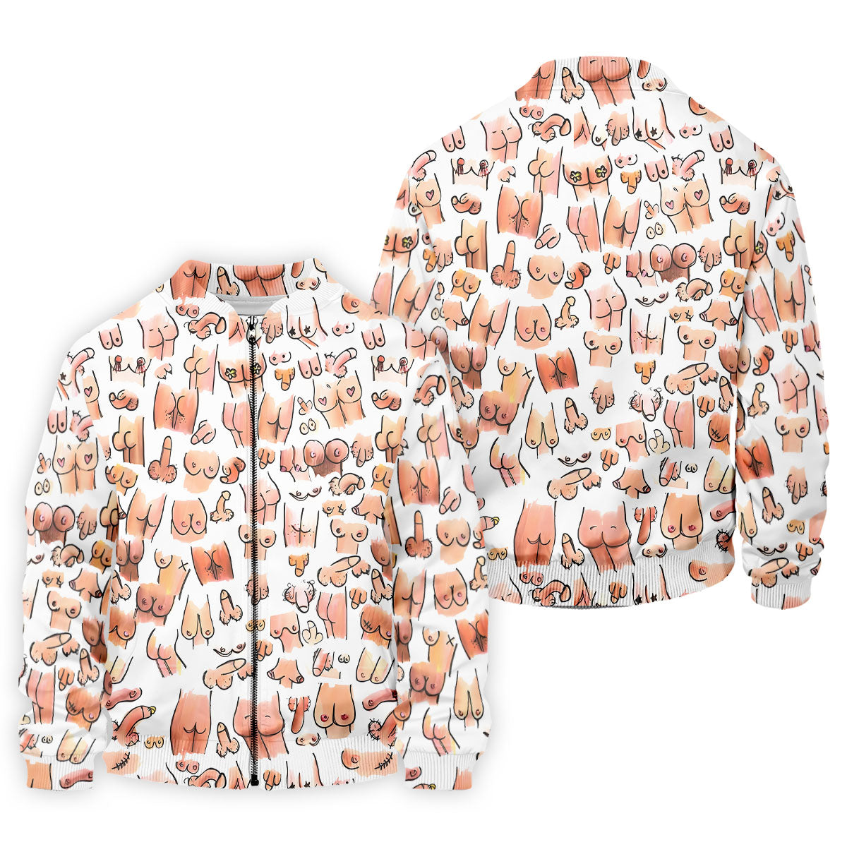 Funny Adult Body Parts Pattern Shirt, Mens Golf Polo, Printed Golf Shirts