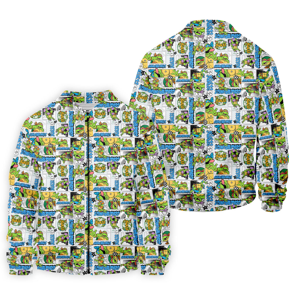 Funny Ninja Turtle Comic Hawaiian Golf Shirt, Mens Golf Polo, Golf Apparel For Men
