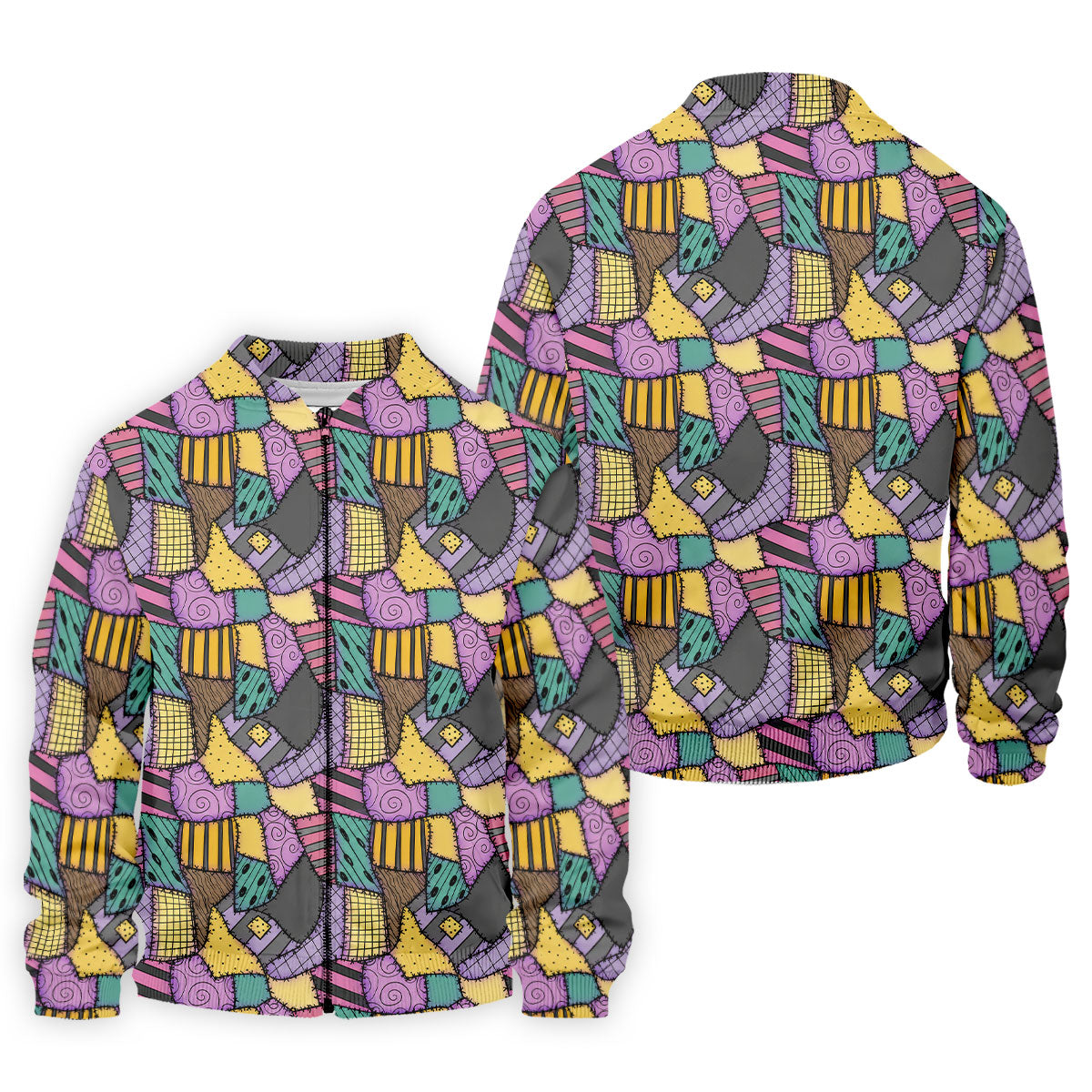Halloween Patchwork Pattern Golf Polo Shirt, Men's Golf Shirt, Hawaiian Golf Shirt