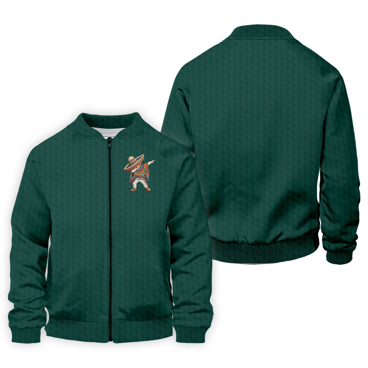 Cinco De Mayo Celebration Golf Ball Pattern Green Golf Shirt, Polo Shirts For Men