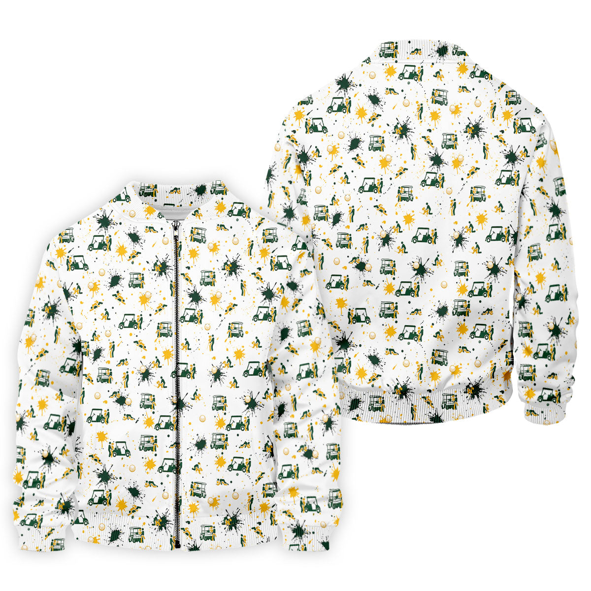 Funny Golf Cart Adult Humor Pattern Polo Shirt, Golf Polo Shirts For Men, Mens Golf Apparel