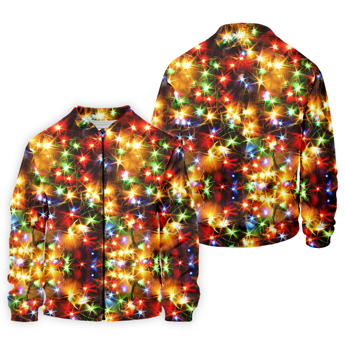 Colorful Christmas Lights Men's Golf Polo Shirts, Christmas Golf Shirt, Golf Gift For Men, Polo Shirts For Men