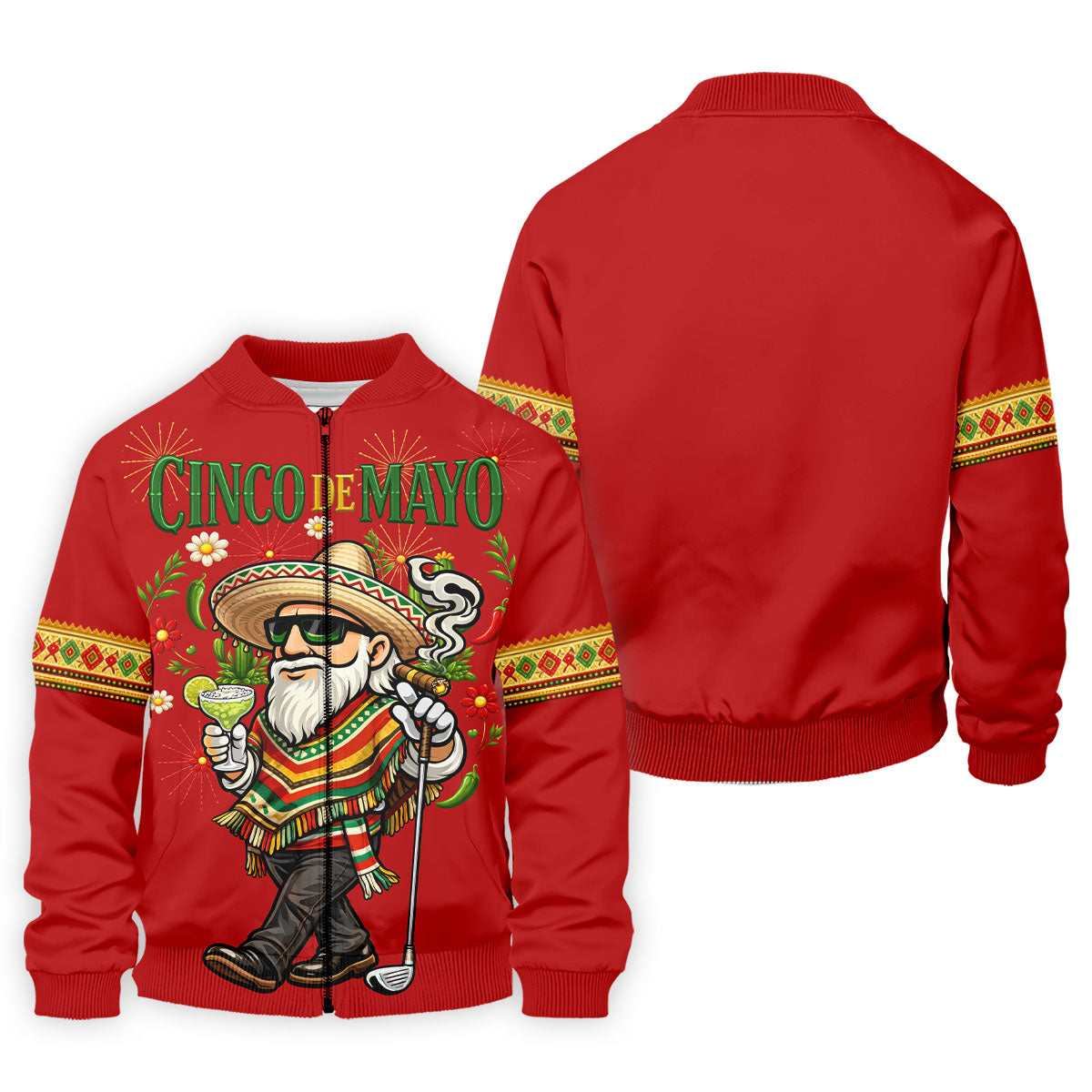 Margarita Man Cinco De Mayo Celebration Red Golf Shirt, Fiesta Theme Golf Shirts For Men