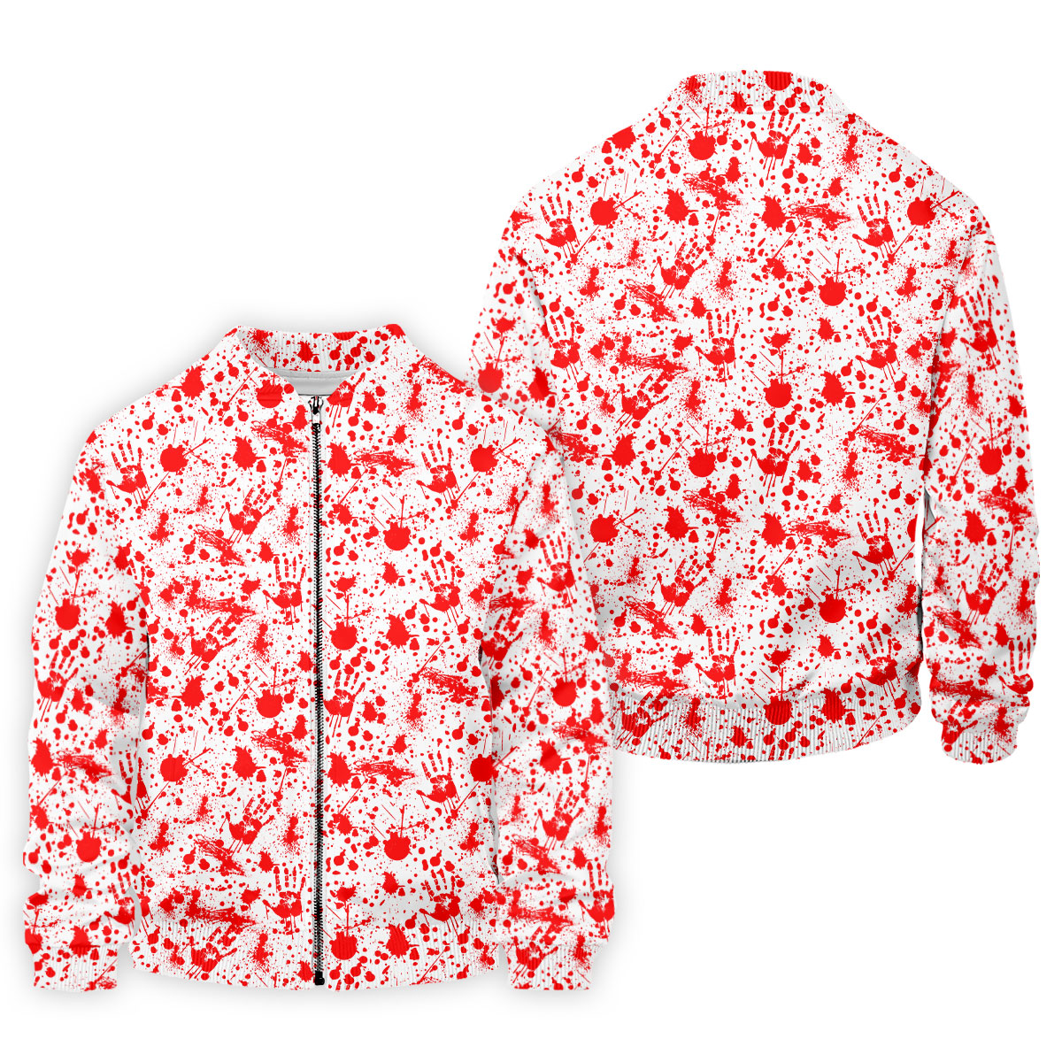 Horror Character Blood Splatter Pattern Golf Polo Shirt, Men's Golf Polo, Hawaiian Golf Shirt