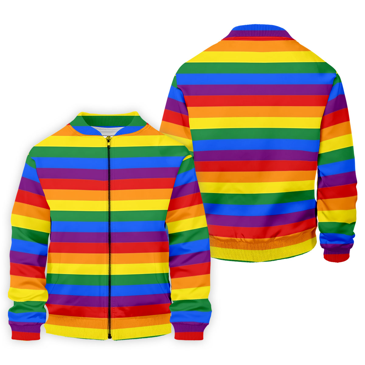 LGBT Rainbow Flag Golf Tops For Men, Gay Pride Month Celebrate Golf Shirts For Men