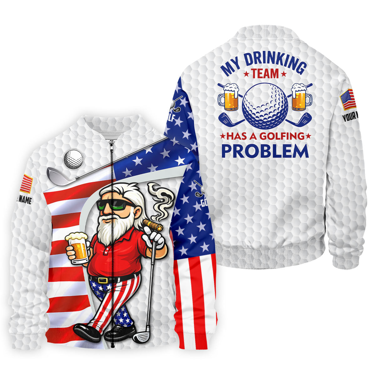 My Drinking Team Has A Golfing Problem Funny 4th Of July Golf Shirt, 250 Years Golf Shirts For Men