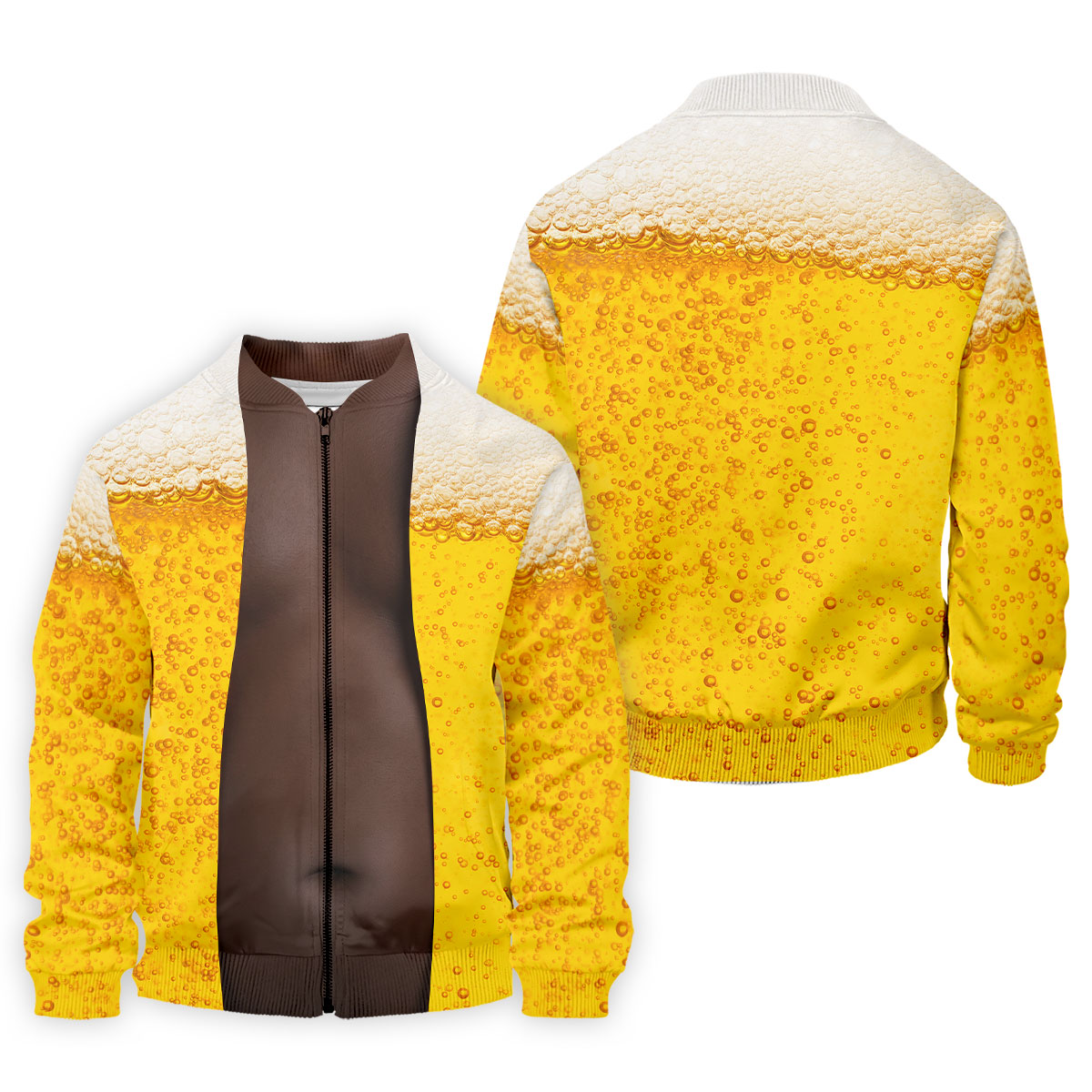 Beer Pint Illusion Pattern Hawaiian Golf Shirt, Golf Shirts For Men, Polo Shirts For Men