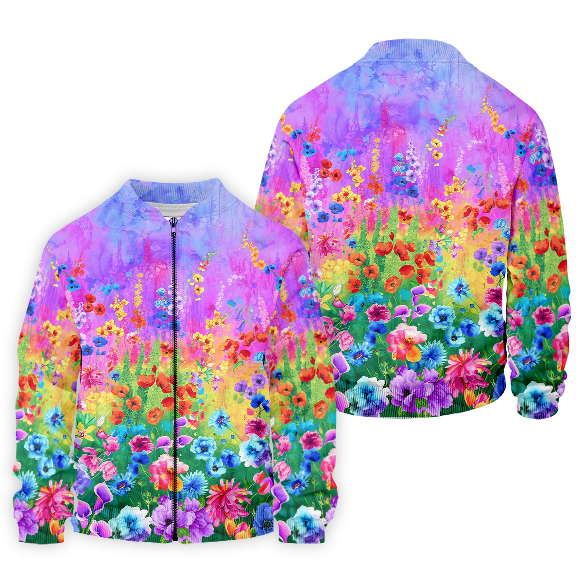 Colorful Abstract Floral Painting Golf Polo, Golf Tops For Men, Golfing Apparel