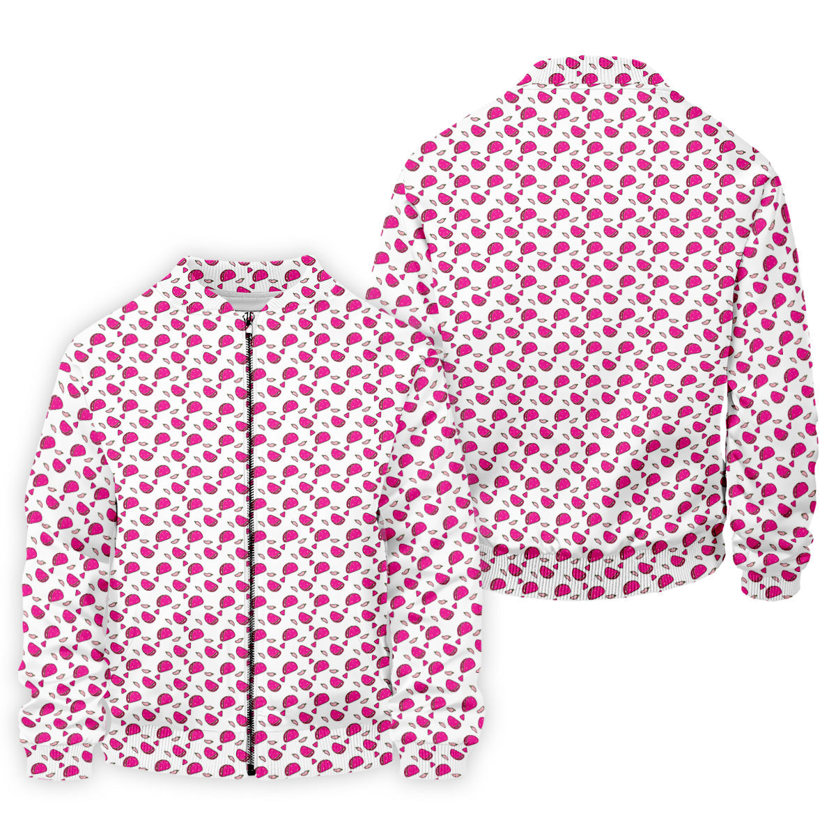 The Pink Taco Seamless Pattern White Golf Shirt, Golf Tops For Men, Tacos Lover Golf Gift For Men