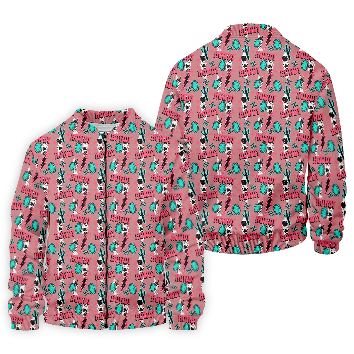 Howdy Pink Lightning Bolts Western Theme Golf Tops For Men, Polo Shirts For Men, Golf Shirts For Men