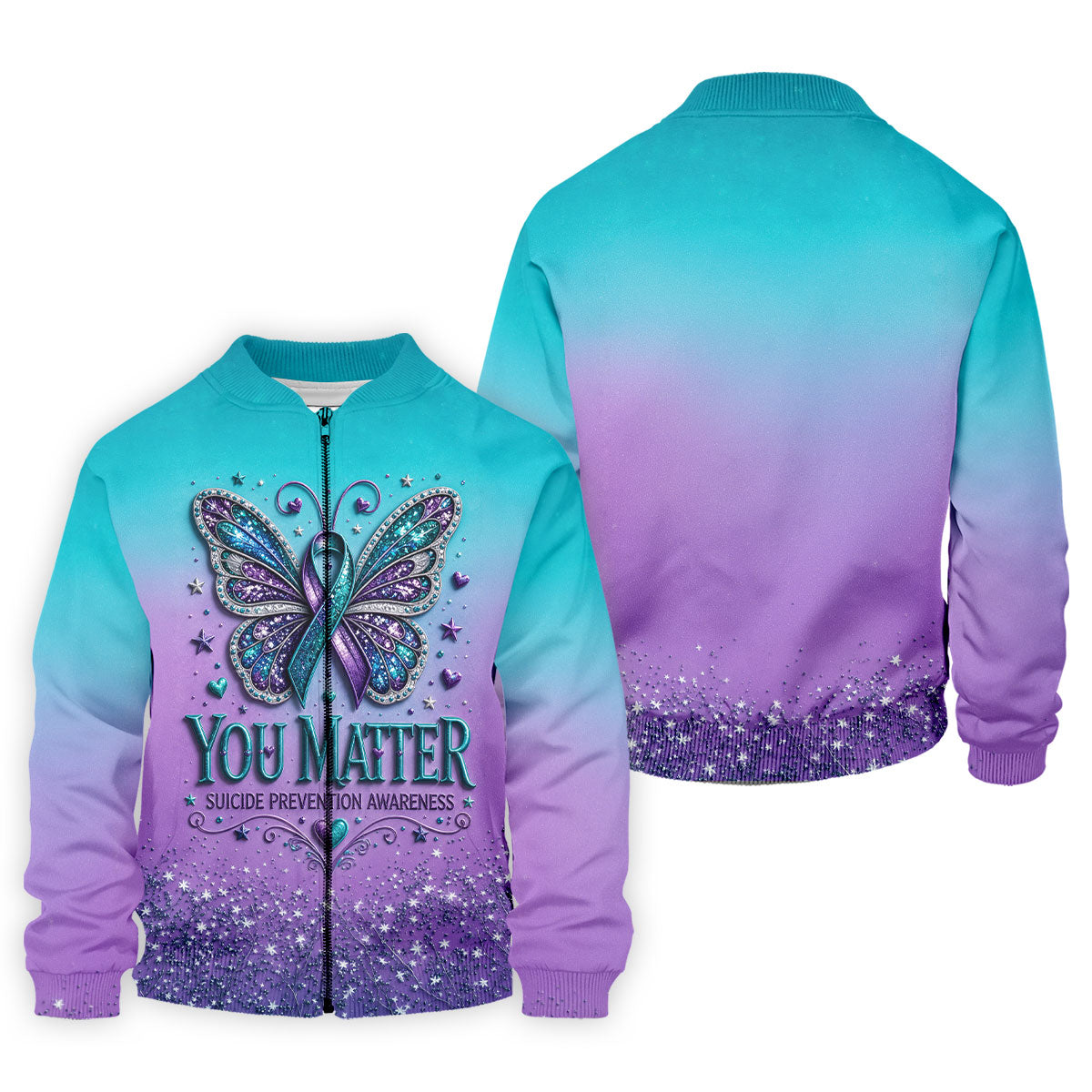 You Matter Suicide Prevention Awareness Butterfly Mens Golf Polo, Suicide Mens Golf Polo