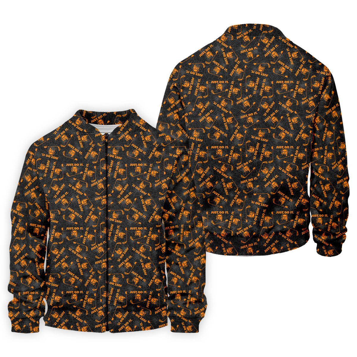 Horror Character Spider Web Pattern Halloween Polo Shirt, Men's Golf Shirt, Hawaiian Golf Shirt
