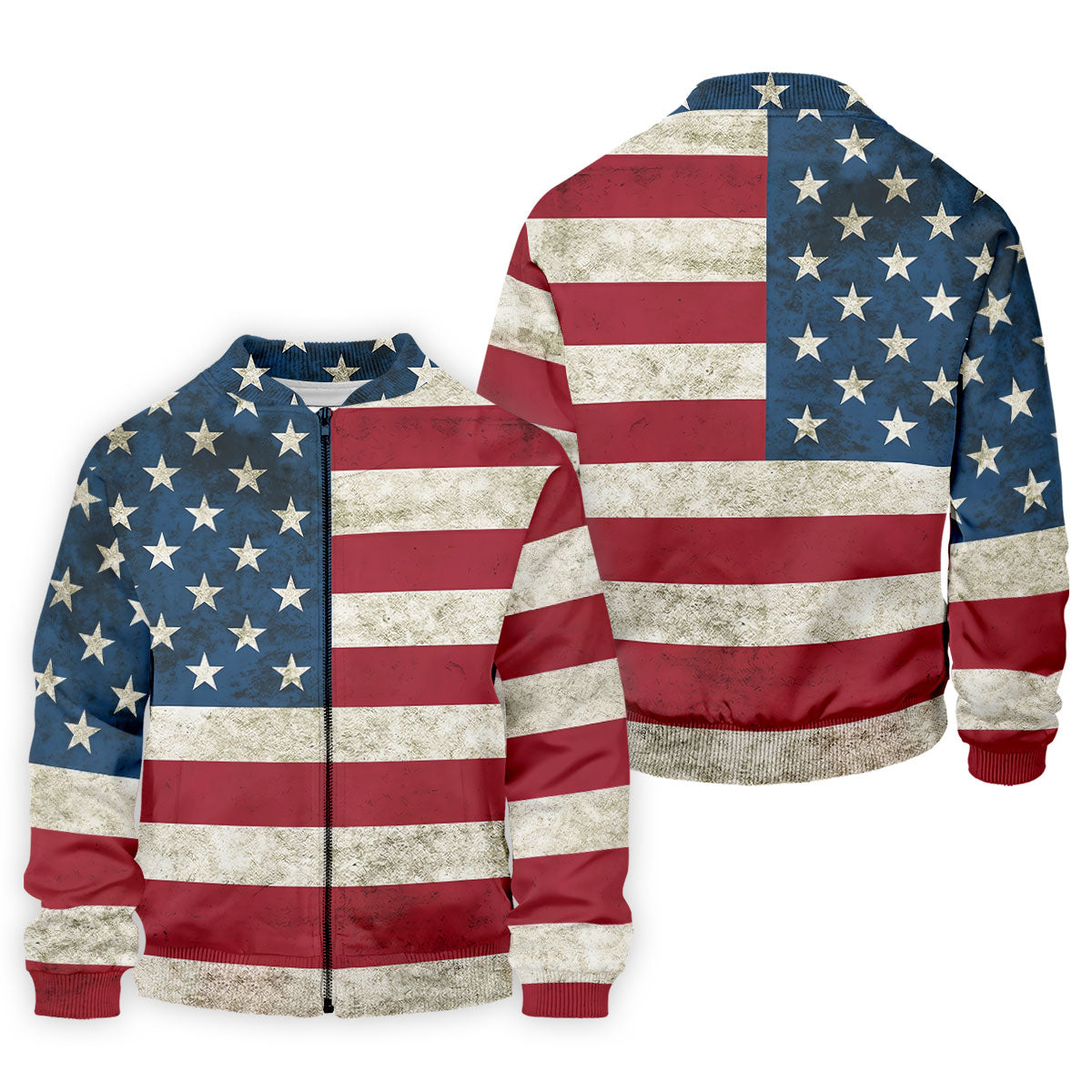 Distressed US Flag Golf Shirt, 250 Years Patriotic 4th Of July Golf Shirts For Men