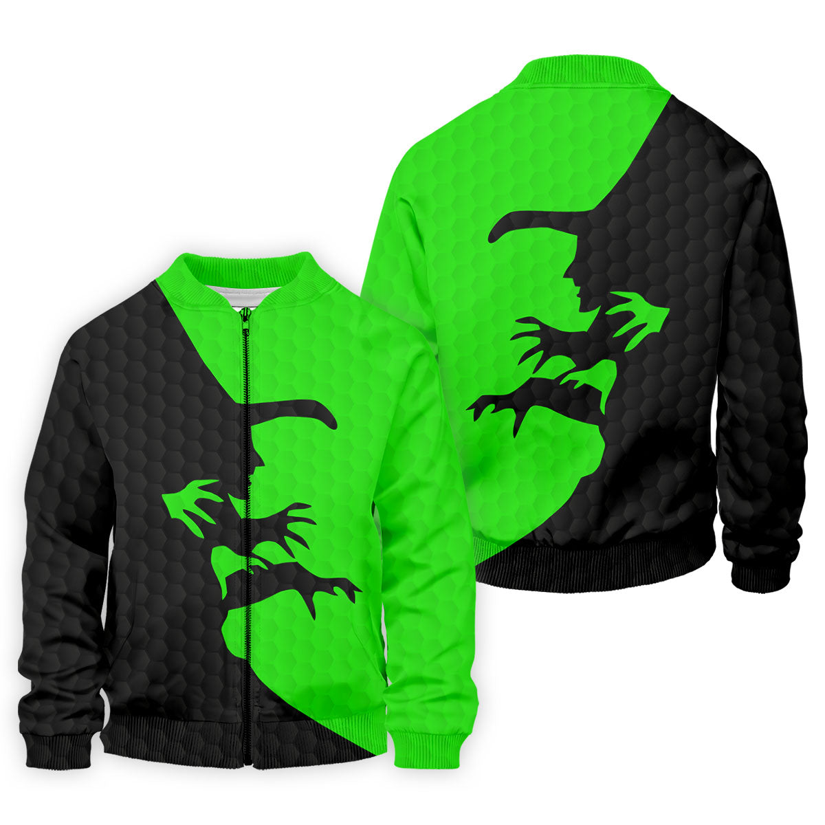 T-Rex Silhouette Halloween Golf Polo Shirt, Mens Golf Apparel, Hawaiian Golf Shirt