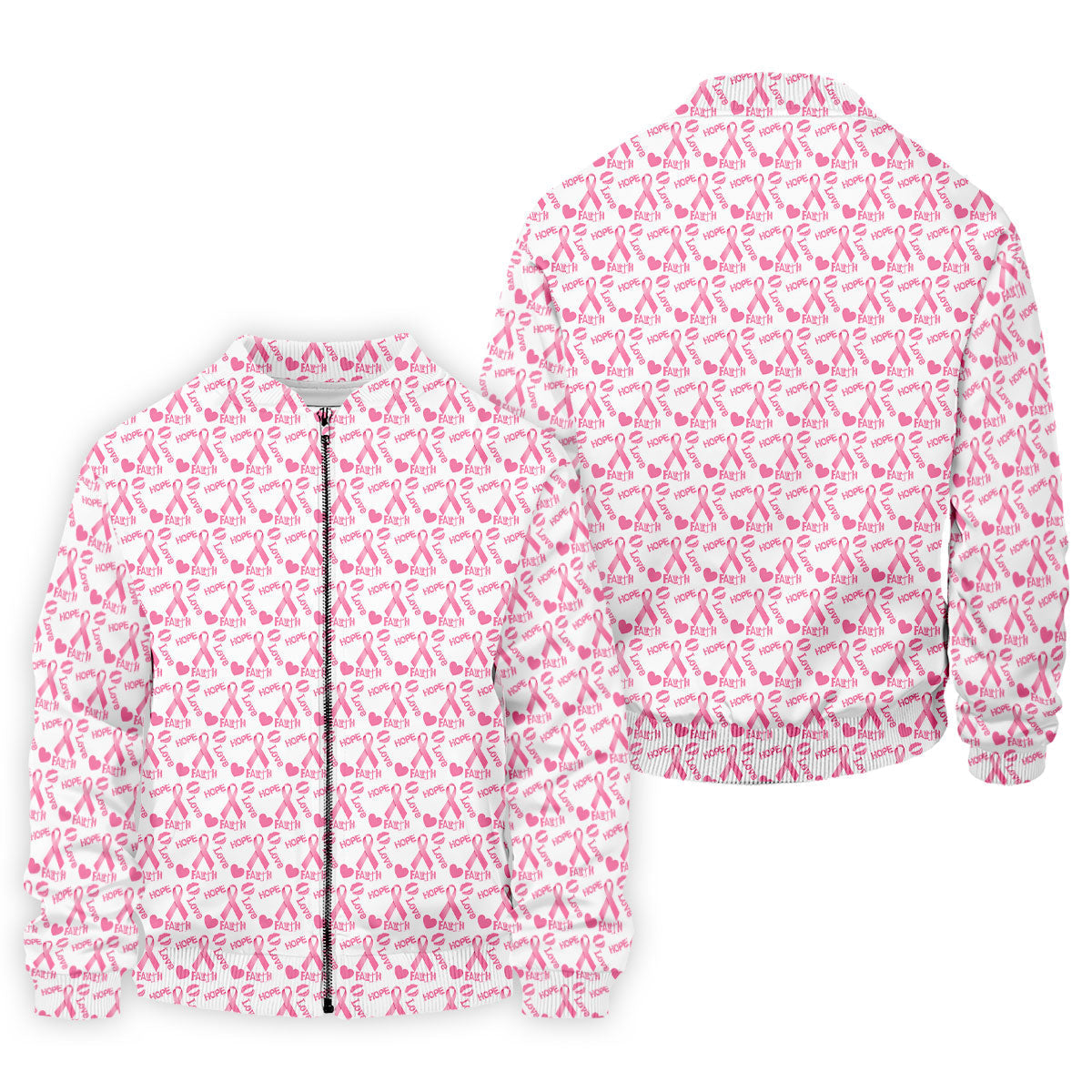 Hope Love Faith Pink Ribbon Breast Cancer Golf Shirt, Men's Golf Shirt, Mens Golf Apparel