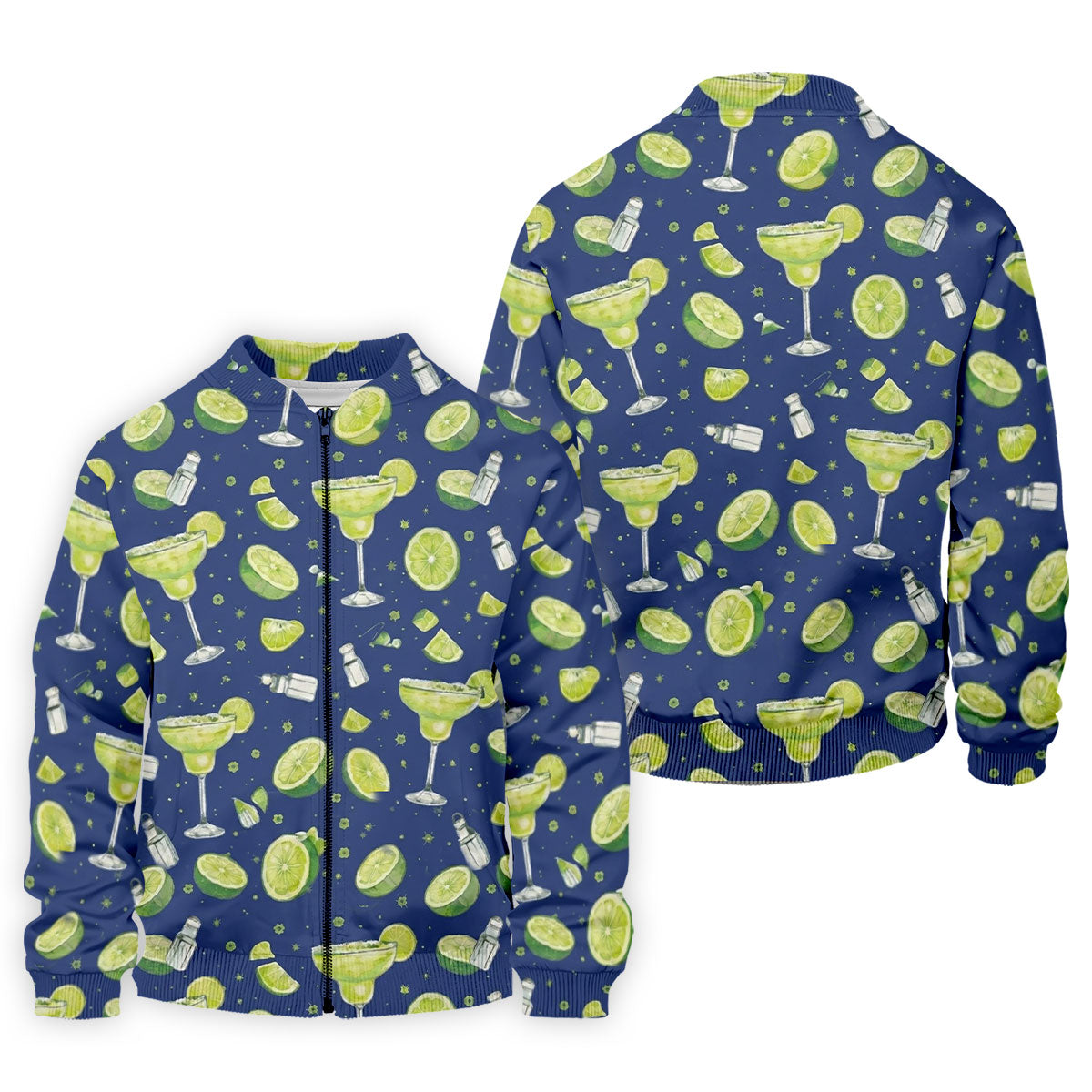 Margarita Cocktail Golf Shirt, Tropical Lime Drink Pattern, Golf Shirt For Men
