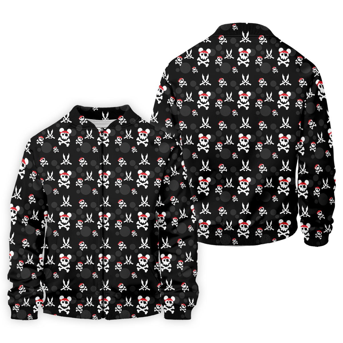 Pirate Skull Mouse Halloween Golf Polo Shirt, Horror Character Shirt, Mens Golf Polo