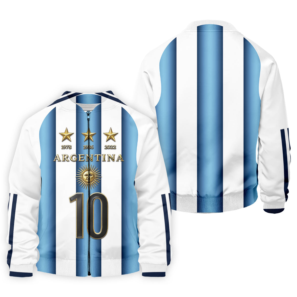 Argentina World Cup Sun Of May Golf Tops For Men, Football Theme Polo Shirts For Men