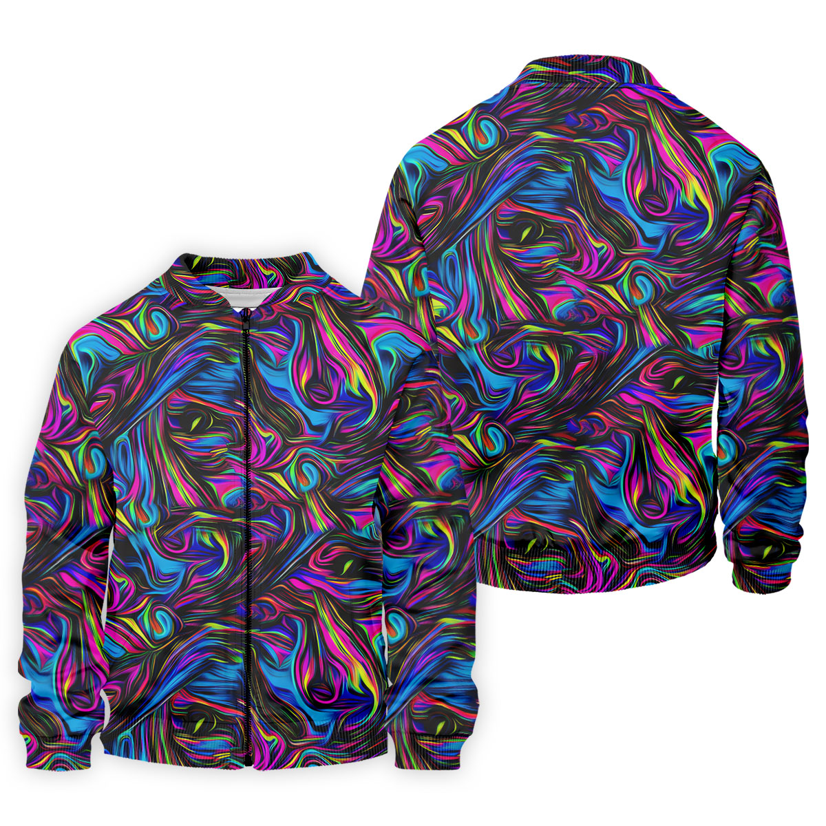 Vibrant Neon Liquid Marble Abstract Golf Shirt, Mens Golf Shirts, Golf Polo Shirts For Men