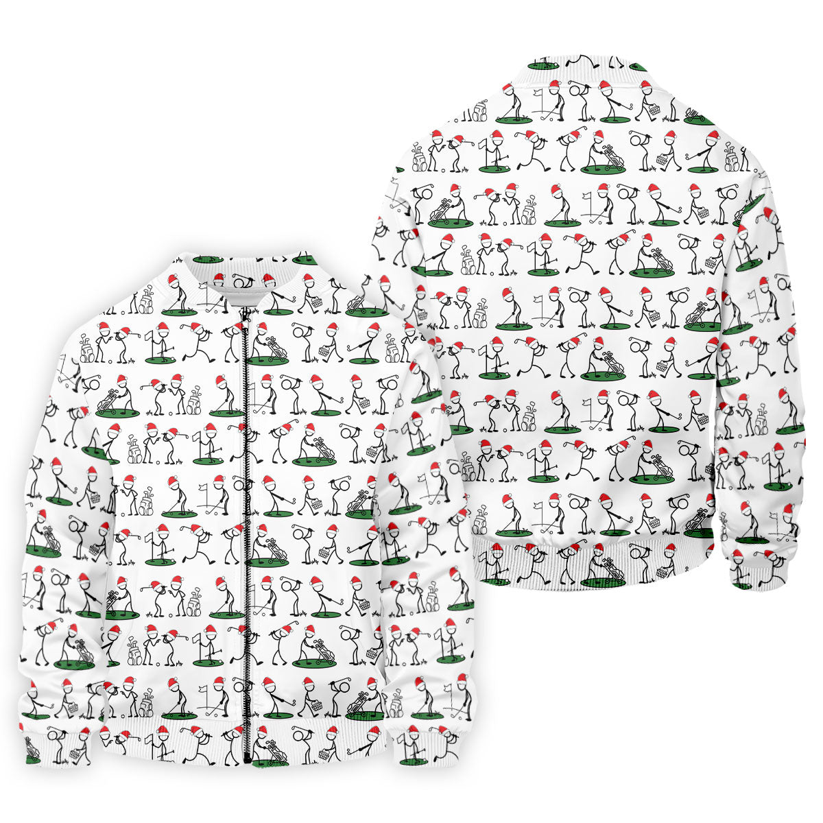 Funny Stickman Golf Pose Christmas Golf Shirt, Unique Gift For Golfer, Polo Shirts For Men