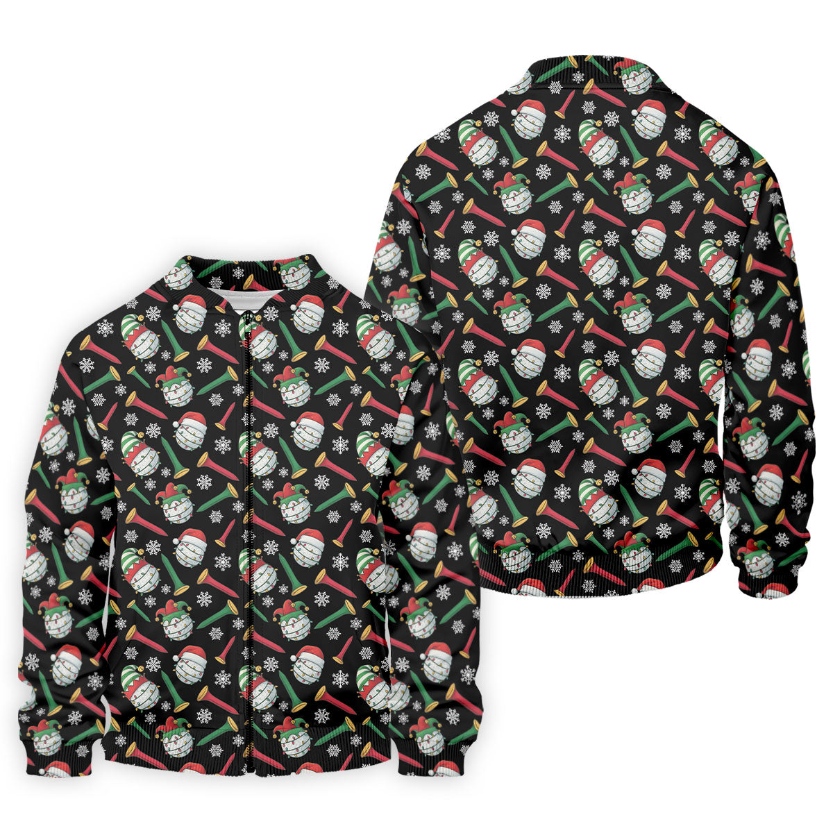 Funny Golf Ball Christmas Golf Shirt, Men's Funny Golf Shirts, Christmas Golf Gift, Golfing Apparel